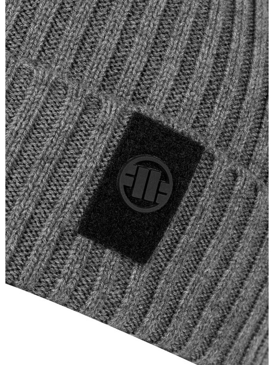 PITBULL PITBULL Czapka Czapka zimowa Velcro Logo uniwersalny Szary