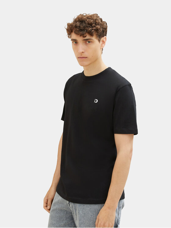 TOM TAILOR Denim T-Shirt Uomo, Maniche Corte, Girocollo, Look Casual E Sportivo