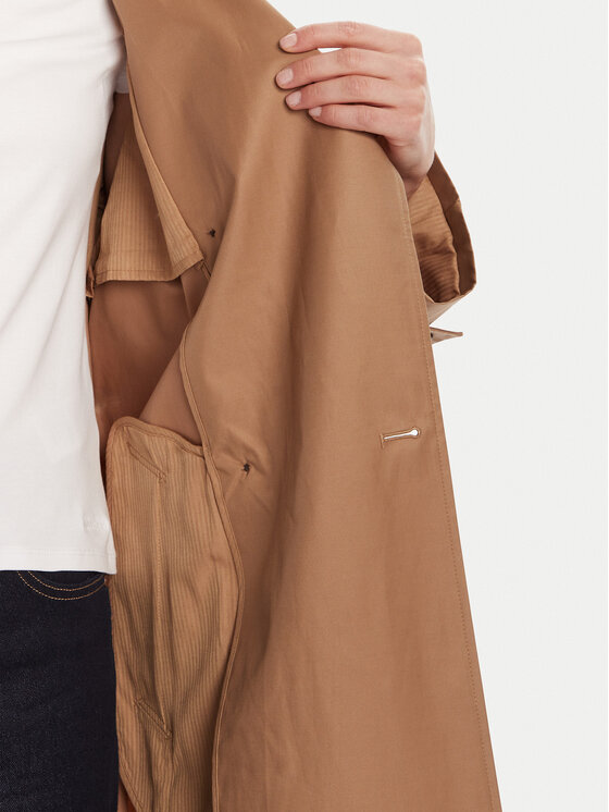 Calvin Klein Calvin Klein Trenčkot LV044C501G Rjava Regular Fit