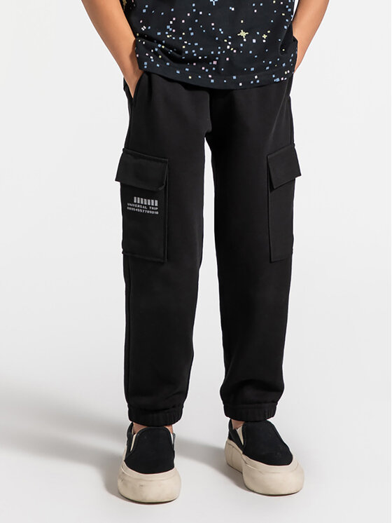 Pantaloni trening Coccodrillo Copii, Mărimea: 122, Negru, ZC4120201WBK