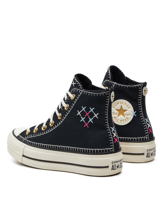 Converse Converse Teniși Chuck Taylor All Star Lift Crafted Stitching Platform Hi A08731C Negru