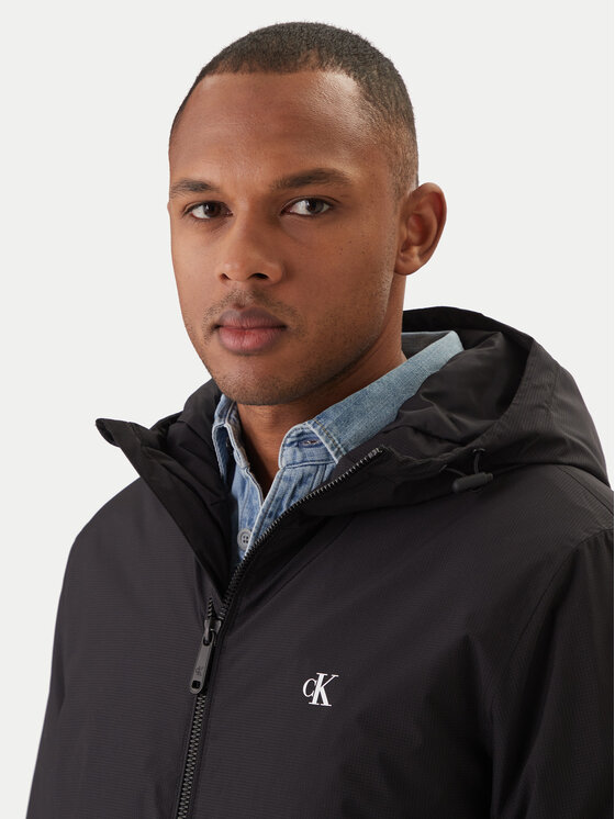 Calvin Klein Calvin Klein Bunda pro přechodné období Harrington LV04RE516G Černá Regular Fit