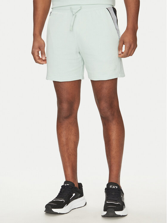 EA7 Emporio Armani Bavlnené šortky 7M000269 AF12451 U9060 Modrá Regular Fit