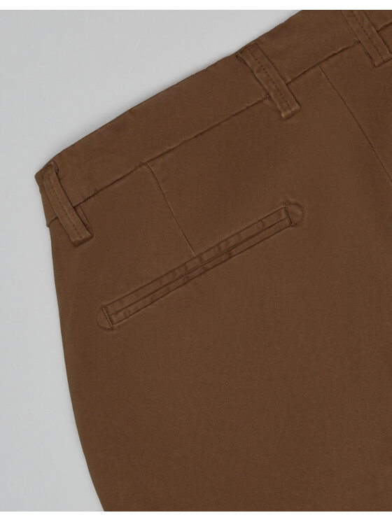 Borgio Borgio Chinosy sagliano Brązowy Slim Fit