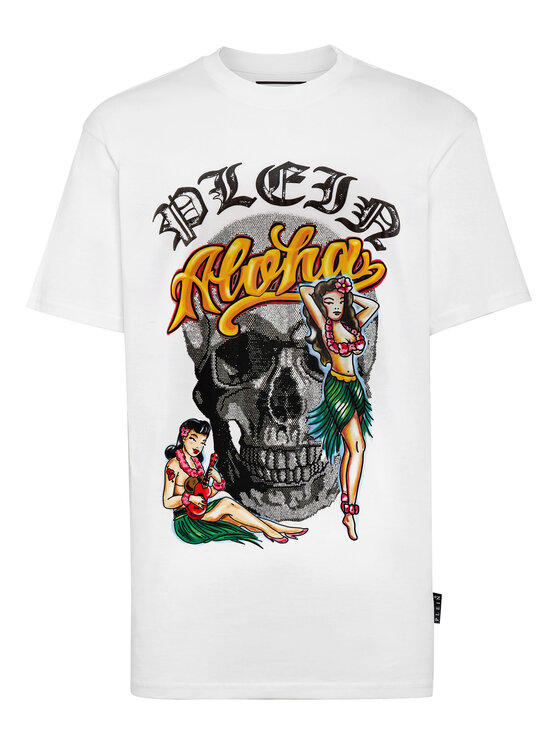 PHILIPP PLEIN PHILIPP PLEIN T-Shirt 1225 Bílá Regular Fit