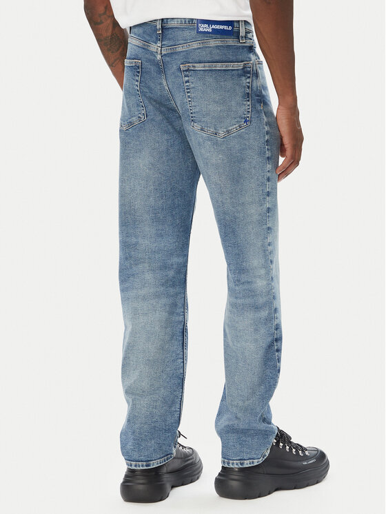 Karl Lagerfeld Jeans Karl Lagerfeld Jeans Traperice B4M10010 Plava Straight Leg
