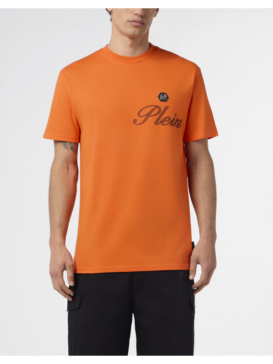 PHILIPP PLEIN PHILIPP PLEIN T-Shirt 29875 Pomarańczowy Regular Fit