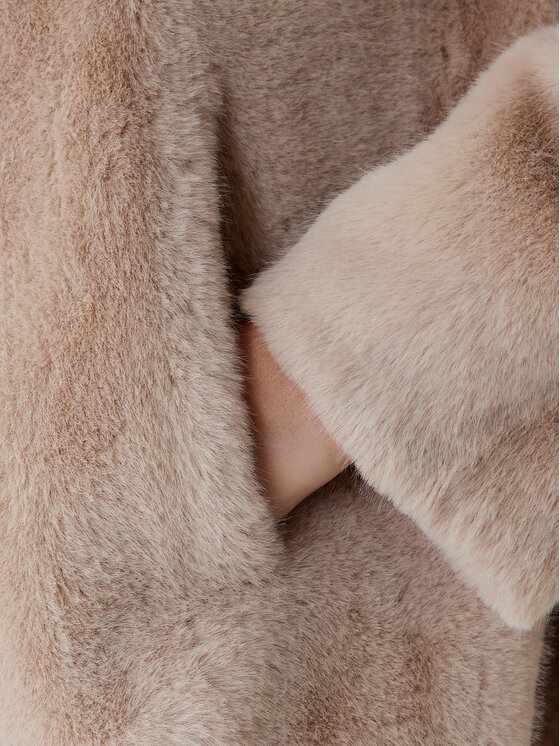 Dixie Dixie Кожено палто V330Y003A Бежов Regular Fit