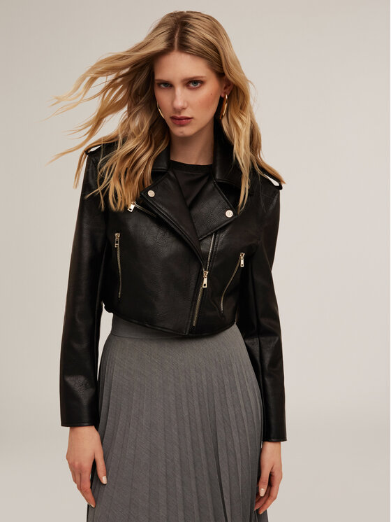 Motivi Motivi Giacca in similpelle R114Q100838N033 Nero Regular Fit