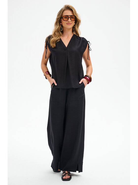 blue shadow blue shadow Bluzka Alis Czarny Regular Fit
