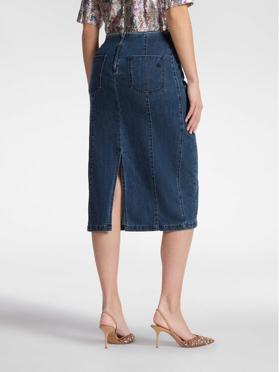 Elena Mirò Elena Mirò Spódnica midi 1407Z000071N034 Niebieski Regular Fit