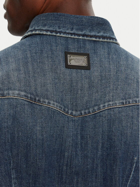 Dolce&Gabbana Dolce&Gabbana džínsová košeľa G5JC8D G8GW9 Tmavomodrá Regular Fit