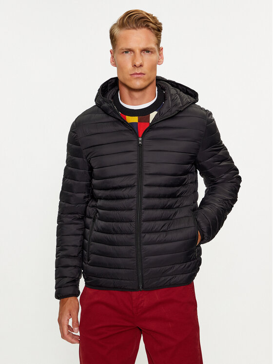 United Colors Of Benetton Prechodná bunda 2BA2UN02O Čierna Regular Fit