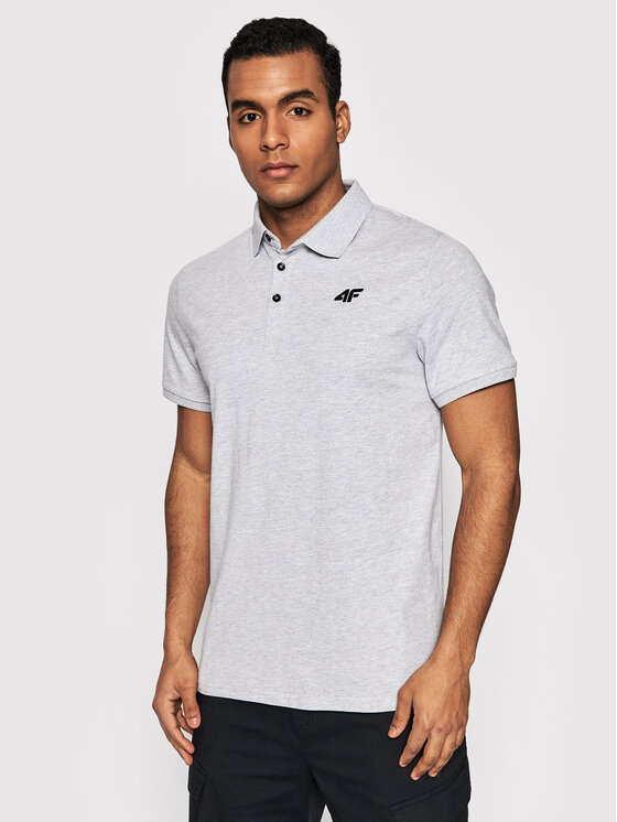 4F 4F Polo H4LL22-TSM355 Szary Regular Fit