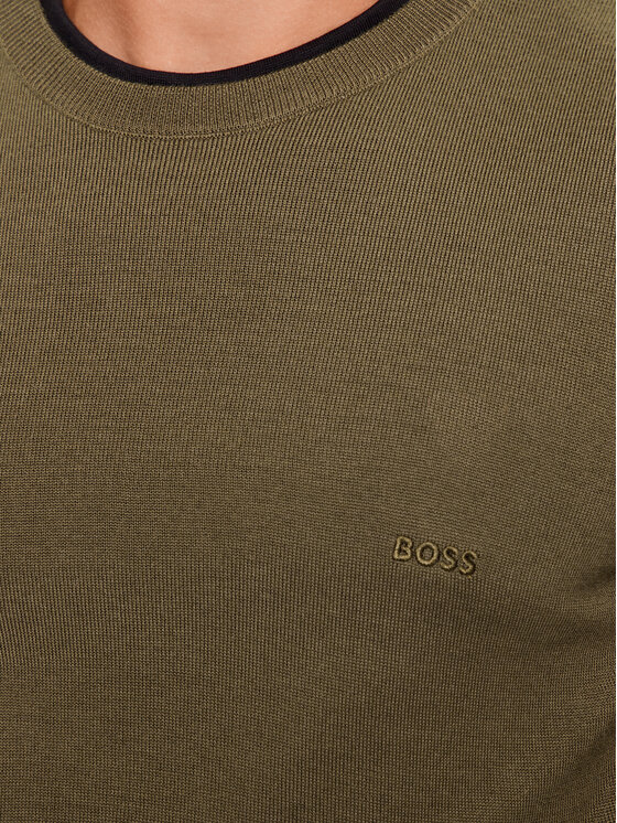 BOSS Boss Maglione Botto-L 50476364 Verde Regular Fit