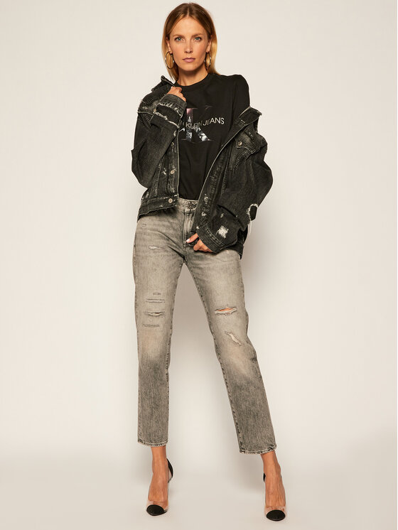 Calvin Klein Jeans Calvin Klein Jeans Marškinėliai New York Logo J20J214233 Juoda Regular Fit