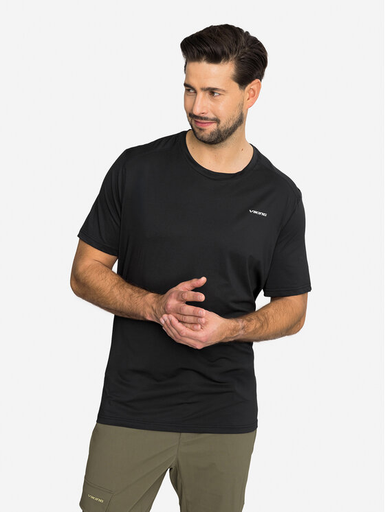 Viking Viking T-Shirt Tover Czarny Regular Fit
