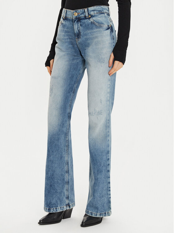 Just Cavalli Jeans Hlače 77PAB513 Modra Flare Fit