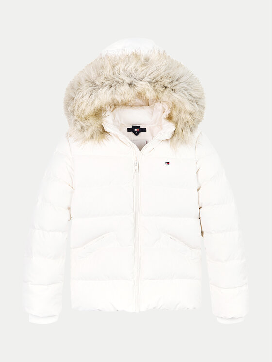 Tommy Hilfiger Tommy Hilfiger Μπουφάν πουπουλένιο Essential KG0KG07399 D Λευκό Regular Fit