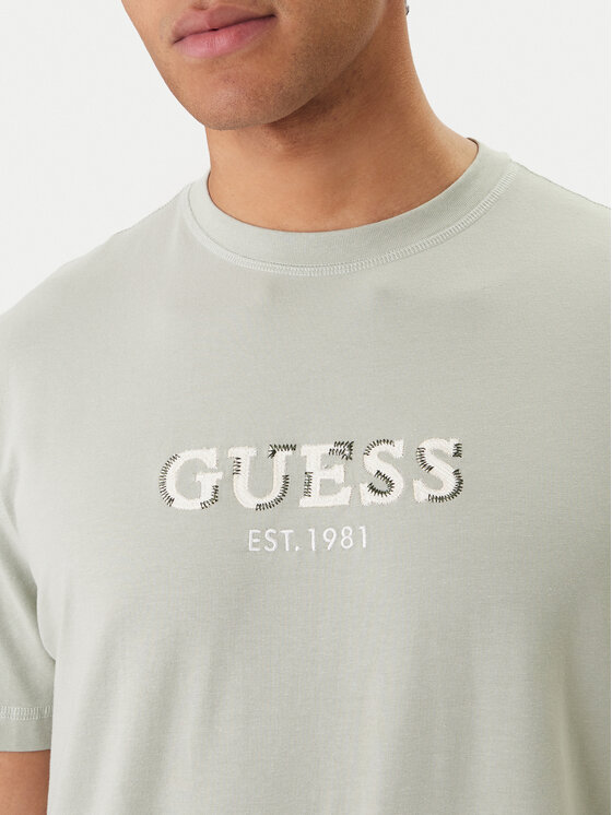 Guess Guess Póló M6GI16 K3032 Világoszöld Regular Fit
