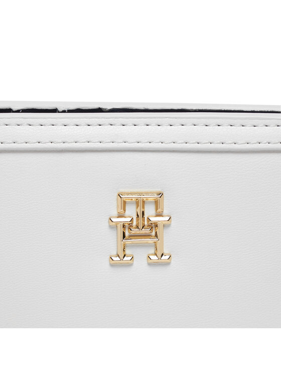 Tommy Hilfiger Tommy Hilfiger Portafoglio grande da donna Th Monotype Large Slim Wallet AW0AW16210 Bianco