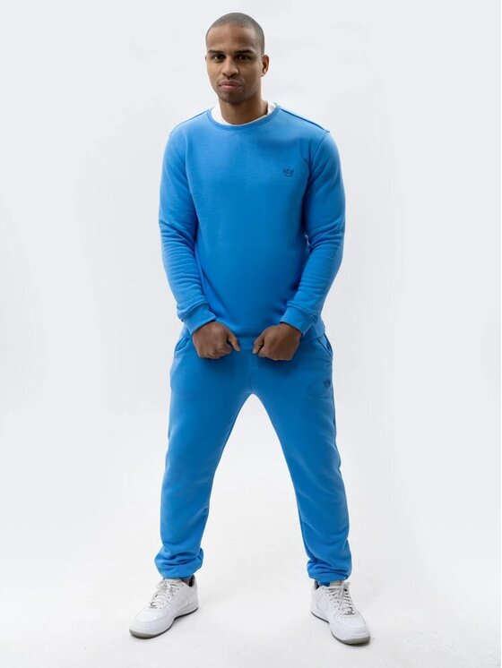Komplet dresowy Jigga Wear, Rozmiar XXL, Niebieski, Komplet Dresowy Męski Niebieski Jigga Wear Simple Crown XXL