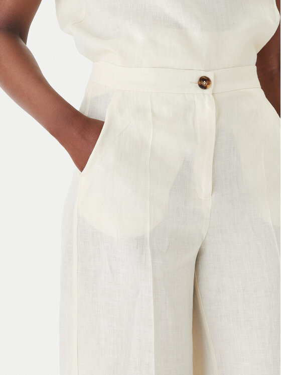 Marella Marella Kalhoty culottes Emme by Marella Clava 2615131182 Krémová Regular Fit