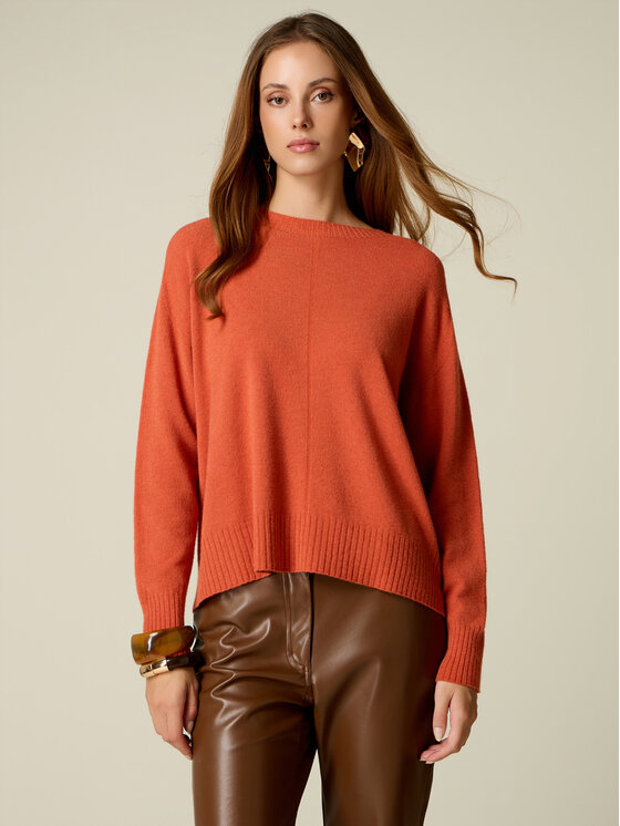 Oltre Oltre Maglione M153E002162N017 Arancione Regular Fit