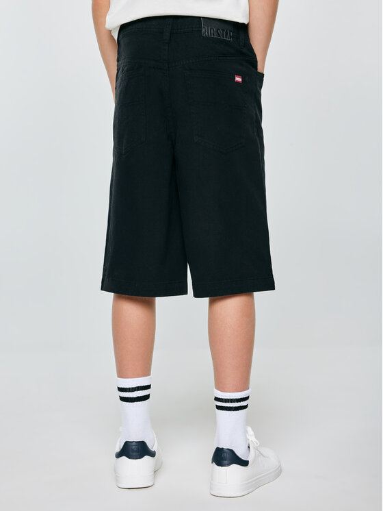 BIG STAR BIG STAR Szorty materiałowe DAEGIR Czarny Loose Fit