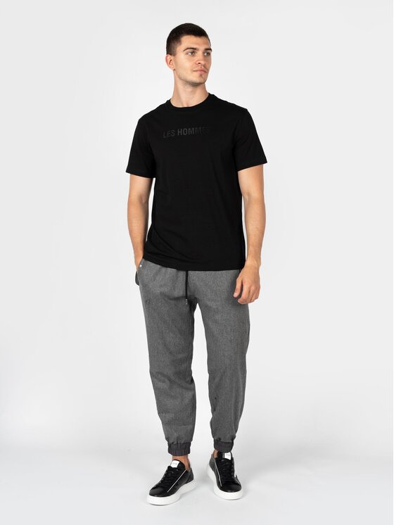 Les Hommes Les Hommes T-Shirt LBT1026700F Μαύρο Regular Fit