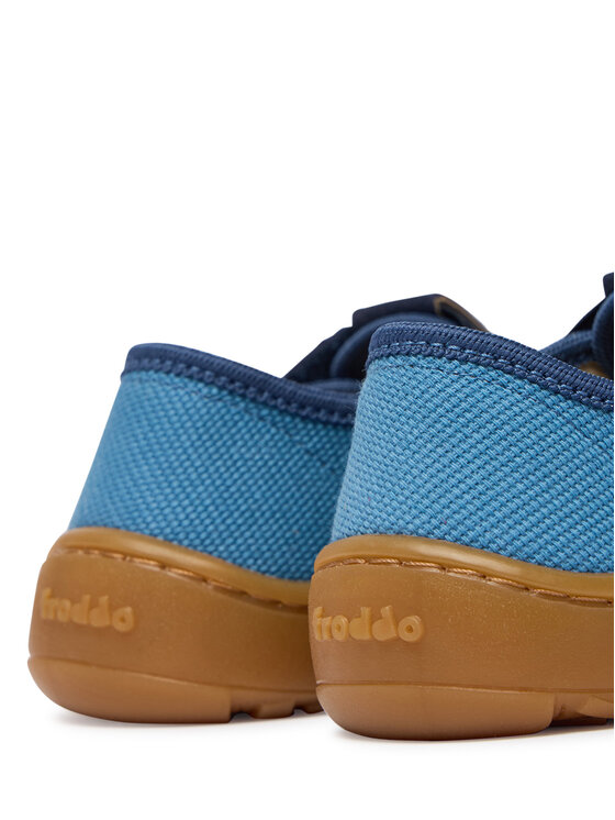 Froddo Froddo Papuci de casă Barefoot Canvas T-Bar G1700439-1 S Albastru
