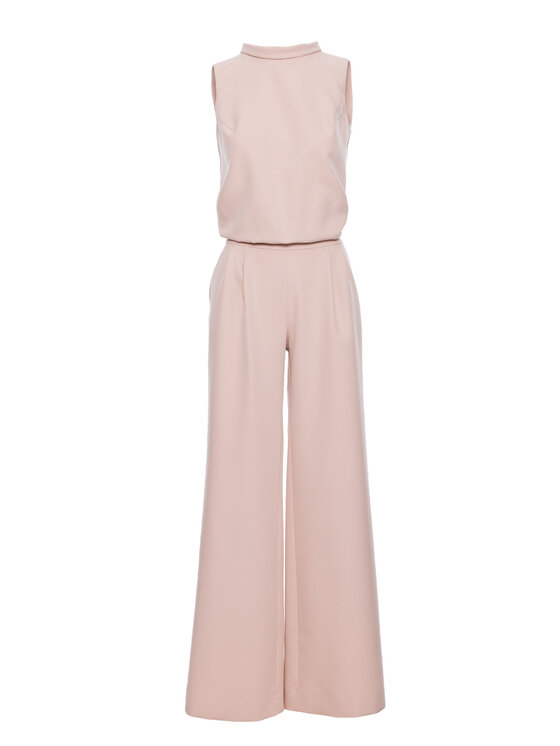 Made of Emotion Made of Emotion Kombinezon M382 Beżowy Wide Leg