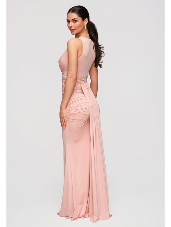 Ombre Ombre Sukienka wieczorowa LA-OM-DLR347 Różowy Slim Fit