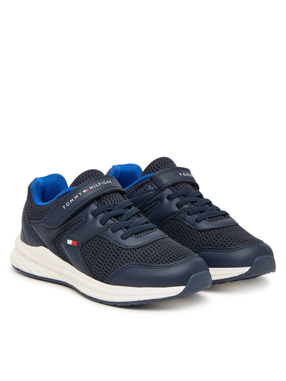 Tommy Hilfiger Tommy Hilfiger Sneakersy Low Cut Lace-Up T3X9-34378-1697 S Granatowy