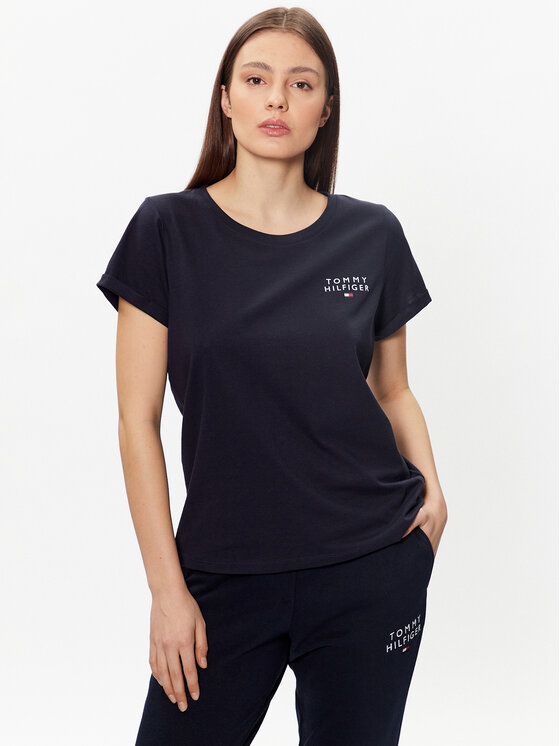 Tommy Hilfiger Tričko UW0UW04525 Tmavomodrá Relaxed Fit