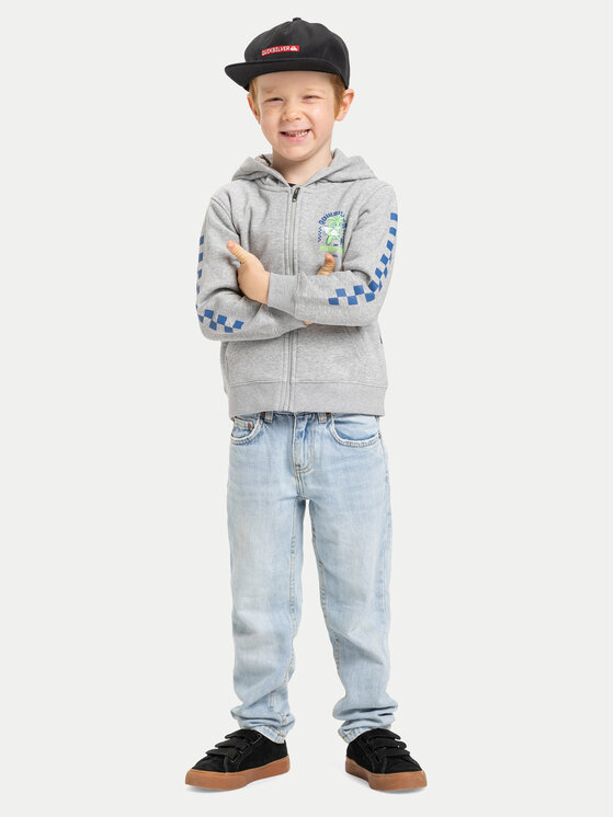 Quiksilver Quiksilver Džemperis Graphic Zips EQKFT03407 Pilka Regular Fit