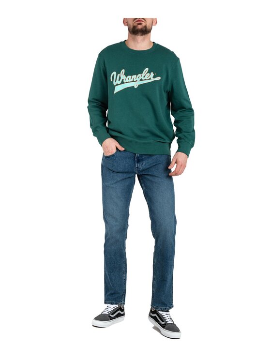 Wrangler Wrangler Felpa W6H0I3G26 Verde Regular Fit