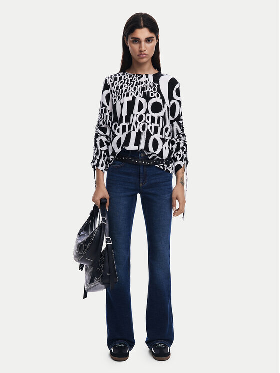 Desigual Desigual Blúz 25SWBW04 Fekete Regular Fit