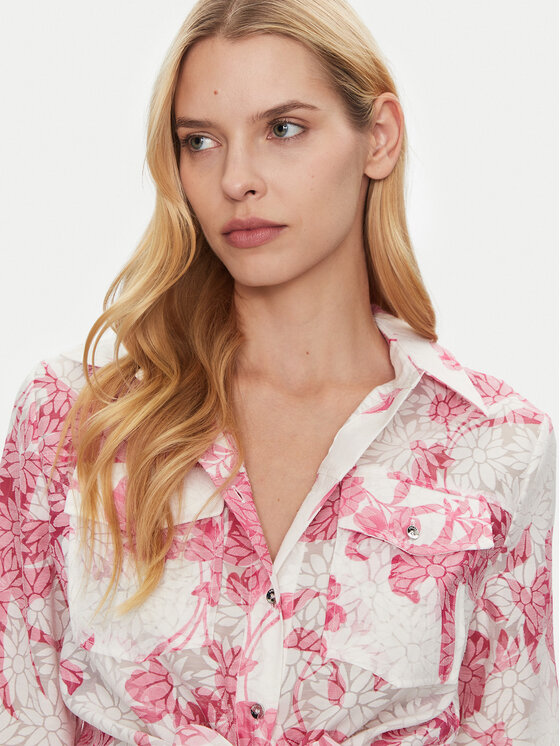 Guess Guess Camicia W5GH03 WH4K2 Multicolore Regular Fit