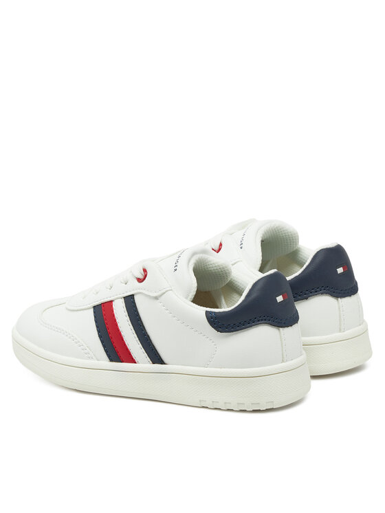Tommy Hilfiger Tommy Hilfiger Sneakersy Stripe Low Cut Lace-Up Sneaker T3X9-33850-1355 M Biały