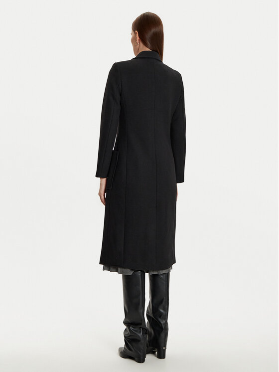 Morgan Morgan Wollmantel 242-GMIDI Schwarz Regular Fit