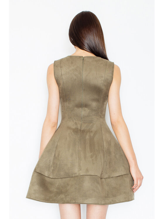 FIGL FIGL Šaty M457 Khaki Regular Fit