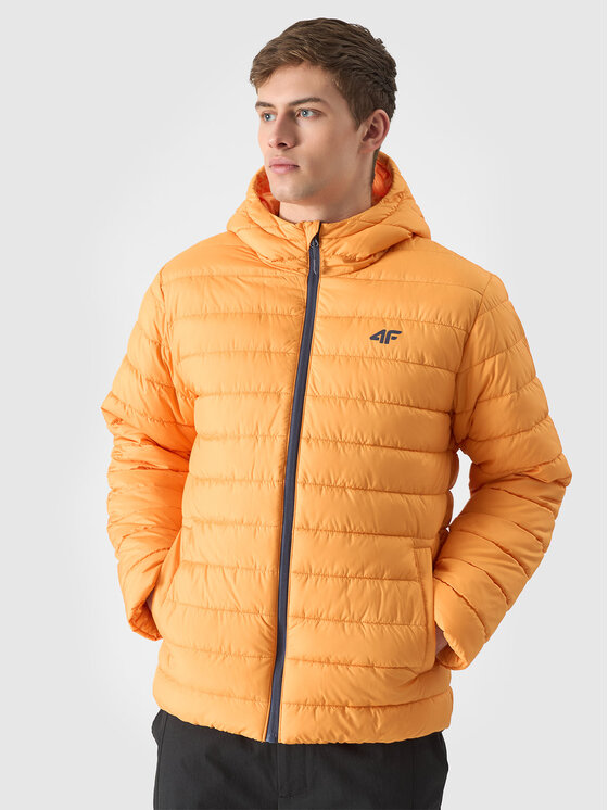4F 4F Kurtka puchowa BASIC+ Pomarańczowy Regular Fit