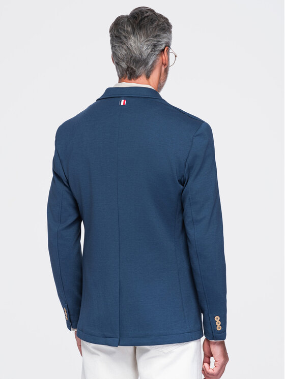 Ombre Ombre Marynarka M165 Niebieski Slim Fit
