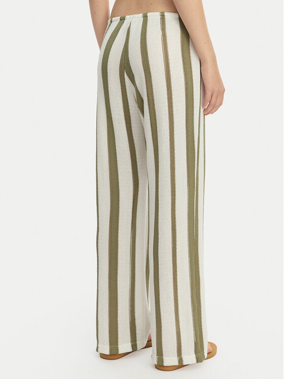 Roxy Roxy Pantaloni di tessuto Nalu Sunset ERJX603504 Bianco Regular Fit