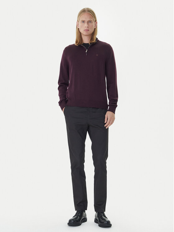 Calvin Klein Calvin Klein Chino nohavice LV04LD613G Čierna Slim Fit