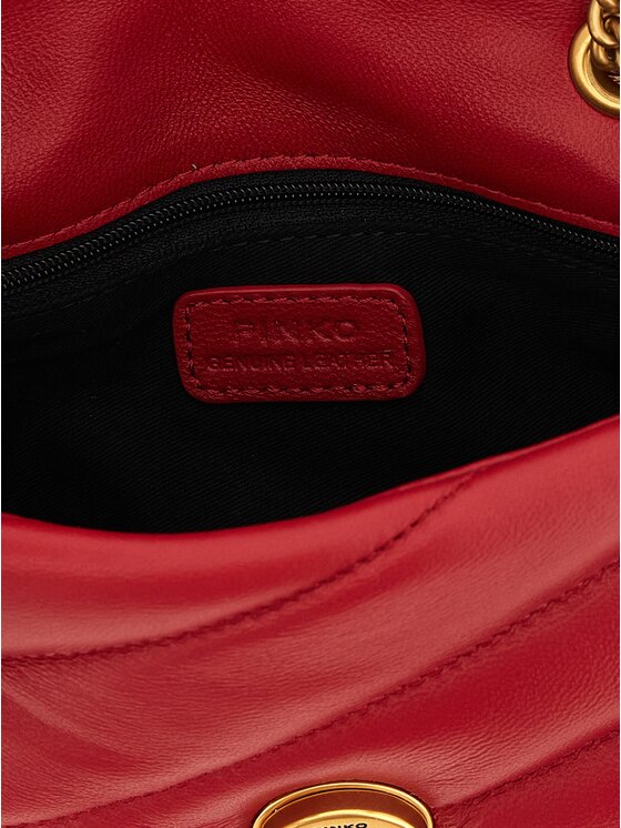 PINKO PINKO Torebka Multicolor Lamb Leather Crossbody Czerwony