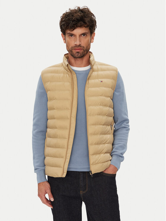 Tommy Hilfiger Tommy Hilfiger Vestă elegantă MW0MW37677 Bej Regular Fit