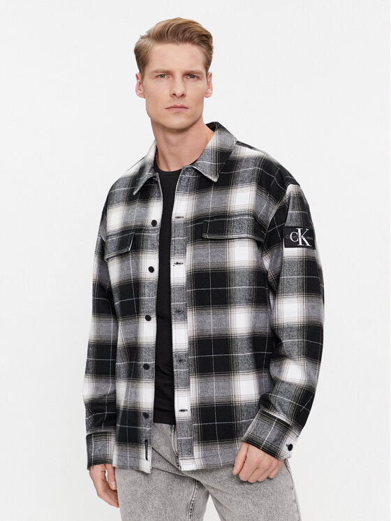 Calvin Klein Jeans Košeľa Check Shirt J30J324611 Čierna Regular Fit