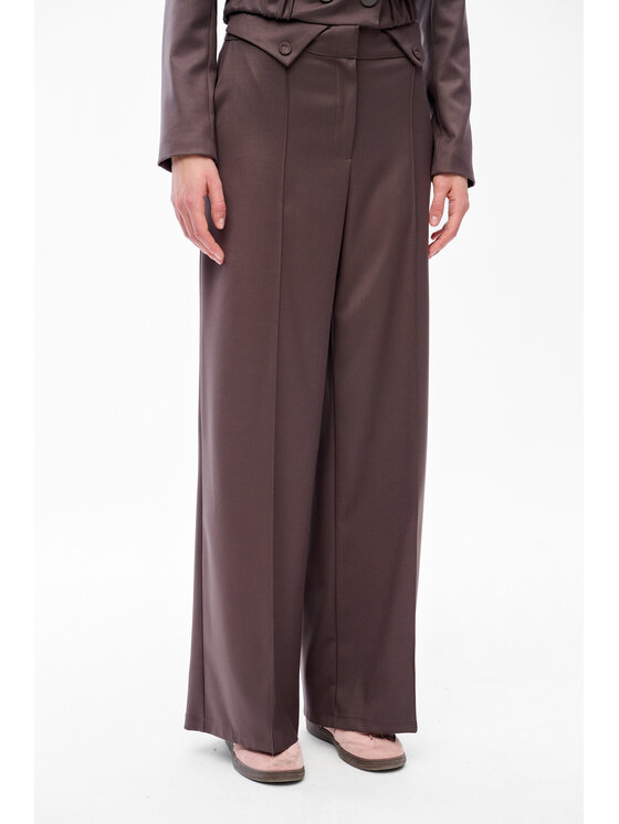 blue shadow Damskie Spodnie materiałowe, rozmiar 44, Brązowe, Emma